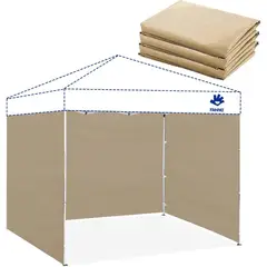 FANPAT - Paneles Laterales Blancos para Toldo de 3 x 3 Metros con Puerta 4 Piezas