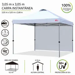 MASTERCANOPY - Carpa Plegable para Exterior con Bolsa de Transporte con Ruedas