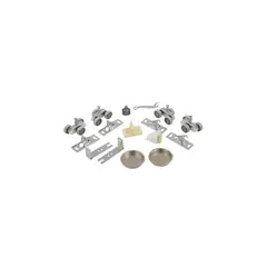 undefined - Set De Herrajes Y Riel De Aluminio Para Puertas Corredizas De 122 Centímetros