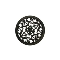 NUVO IRON - Inserto Decorativo Para Portón Redondo Negro De Aluminio 38.10 cm