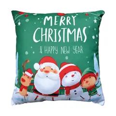 KAMUCHY - Cojín Navideño Promo Xmas Amigos Verde 45x45cm