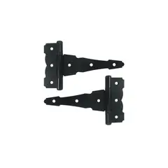 NUVO IRON - Bisagra en T de Acero Galvanizado Color Negro de 15,24 cm