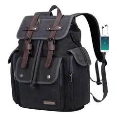 WITZMAN - Mochila de Lona Vintage de Alta Capacidad