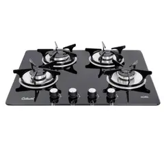 CONTINENTAL - Estufa Empotrable 4 Puestos Vidrio Templado Negro Gas Natural 5883