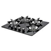 CONTINENTAL - Estufa de Empotrar Vidrio Templado Negro 5883 Gas Natural (60×51cm)