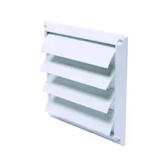 LAMBRO - Extractor de Ventilación Tipo Persiana de Plástico Blanco de 15,24 CM