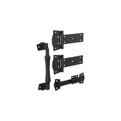 GENERICO - Juego para Portón Estilo Rústico Moderno en Color Negro