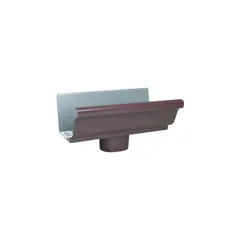 AMERIMAX - Tapa para Extremo de Canaleta con Salida - Aluminio Marrón, 12.70 cm