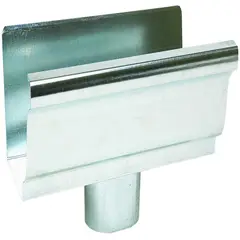AMERIMAX - Extremo para Canaleta Estilo K con Desagüe - Galvanizado, 12.70 cm