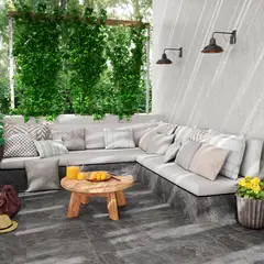 EUROCERAMICA - Piso Cerámico Piemonte Negro 31x60cm Caja 1.68 m2