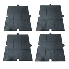 CMARKET - Tapete Piso Lamina En Caucho Para Gimnasio Cuadriculado Trafico Pesado 50x50x2cm X4und (1m2)