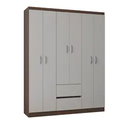 AKIVOY - Closet 6 Puertas Lisboa 183X147X40 Color Chocolate/Offwhite