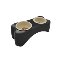 AM MASCOTAS - Comedero Para Perro Hueso Mediano Plato De Plastico