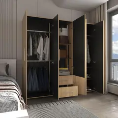 undefined - Closet Grayson 200x200x48.3 cm Nogal Wengue