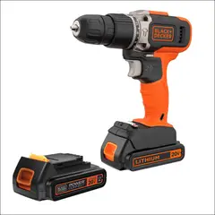 BLACK+DECKER - Taladro 3/8 Pulgada Percutor 20v 2vel Vvr + Bateria 20v 1.5 Ah Black And Decker