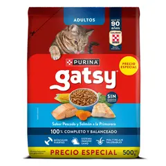 GATSY - Alimento Seco Para Gatos Pescado Y Salmon 500gr