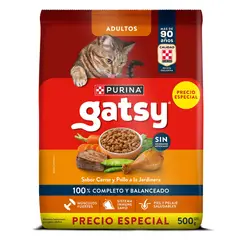 GATSY - Alimento Seco Para Gatos Pollo Y Carne 500gr