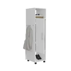RTA DESIGN - Closet Ropero Espejo Puerta Custer 160x40x48 Rta Blanco