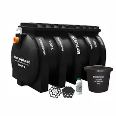 ROTOPLAST - Sistema Séptico Integrado 2000 Litros + Trampa 250 Litros