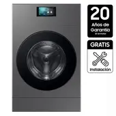 SAMSUNG - Lavadora Secadora Carga Frontal Bespoke Ai Laundry Combo 26 Kg Wd26db8995bzco Gris