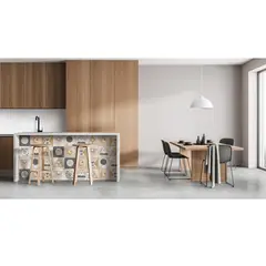 CORONA - Pared Rectangular Estructurada Hidalgo Blanco Brillante Cara Unica 30x90 Cj1.35 M2