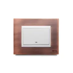 VETO - Interruptor Sencillo Cobre Blanco