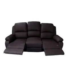 MUEBLES FIOTTI - Sofá Reclinable 3 Puestos 210x100x98 cm Cafe Wayland