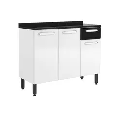 BERTOLINI - Mueble Inferior De Cocina 120Cm Con Mesón Blanco