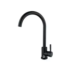 PAMO - Grifería Para Lavaplatos Cuello Cisne Negra Consumo 10.5 l/min