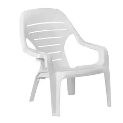VANYPLAS - Silla Plástica Playera C/Brazos Blanca Nova