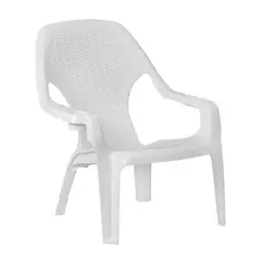 VANYPLAS - Silla Plástica Playera con Brazos Blanca Aura