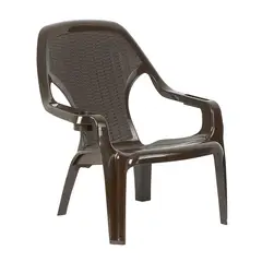 VANYPLAS - Silla Plástica Playera con Brazos Wengue Aura