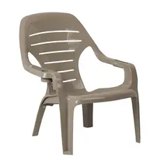 VANYPLAS - Silla Plástica Playera con Brazos Blanca Nova