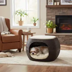 MQ - Cama Para Mascotas Ovalada 40x58x58cm Mocca