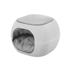 MQ - Cama Para Mascotas Ovalada 40x58x58cm Blanco
