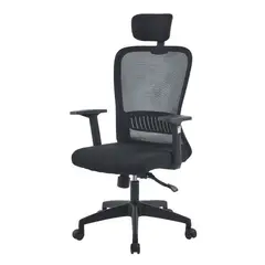 AKIVOY - Silla de escritorio Ejecutiva Negro Nepal Alta