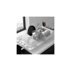 KITSURE - Escurridor de Platos Extensible Antióxido con Porta Cubiertos y Vasos