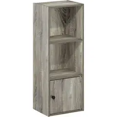 FURINNO - Estantería con Gabinete Inferior en Roble Francés para Espacios Modernos