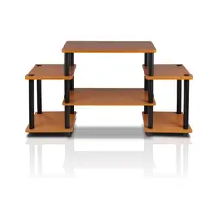 FURINNO - Centro de Entretenimiento de Esquina con Ensamble Rápido