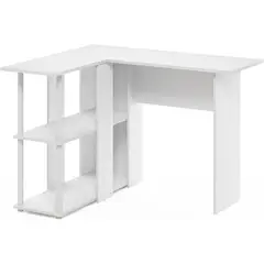 FURINNO - Escritorio En L Con Estantería