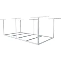 FLEXIMOUNTS - Rack de Techo para Garaje sin Base con Alta Resistencia y Diseño en Color Blanco