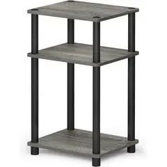 FURINNO - Mesa Auxiliar de 3 Niveles Con Postes de Plást