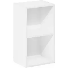 FURINNO - Biblioteca de Dos Cubos en Blanco para Organización Moderna y Compacta