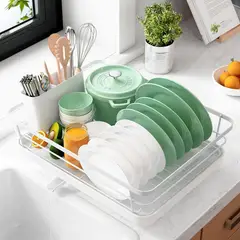 undefined - Escurridor de Platos de Acero Inoxidable Con S