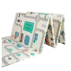 BEBESIT - Tapete para Bebes Alfombra de Juego Plegable Fox Cars