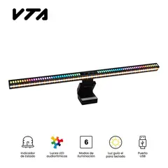VTA PLUS - Barra De Luz Rgb Para Monitor Gaming 6 Modos 10 W
