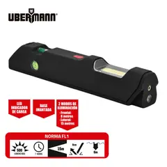 UBERMANN - Linterna Rubber Profesional Con Laser Y Nivelador