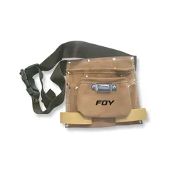 FOY - Cinturón Portaherramientas de Carnaza 2 Bolsillos