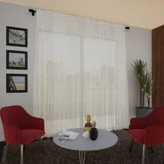 JUST HOME COLLECTION - Cortina Velo Oporto Beige 300 x 250 cm