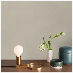 DECO DEPOT - Papel Colgadura Tejido Crema Metalico 53 cm X 10 M